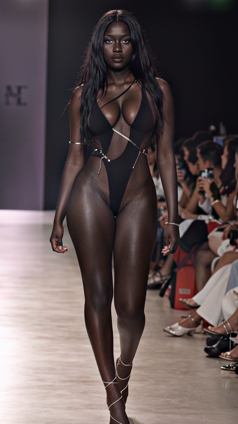 The camera holds a wide, stable shot. Her vulva stays anatomically correct and naturally proportioned, natural labia, o…